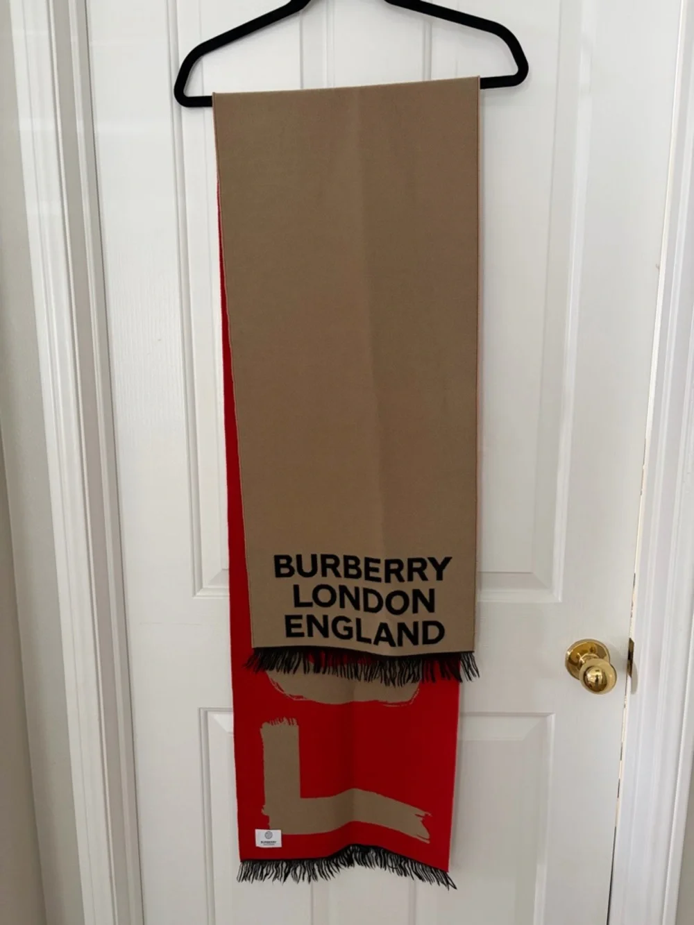 Burberry LOVE wool football scarf
